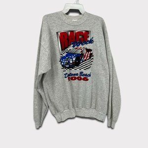 Vintage 2006 Racing Daytona Sweatshirt Pullover Mens L Large NASCAR Speed Weeks